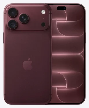 iPhone 18 Pro in Dunkelrot von vorne und von hinten